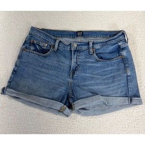 Gap 1969 Women's Size 29 3" Regular Blue Cuffed Hem Mid-Rise Denim‎ Jean Shorts